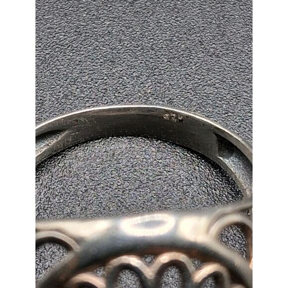 Tanzanite Ring size 7, Sterling Silver, Vintage Art Deco Style, Open Filigree - Picture 9 of 9